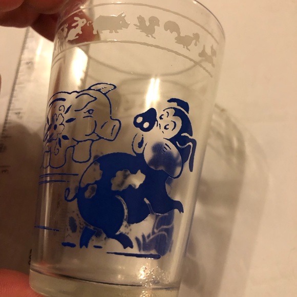 Vintage 1956 Kiddie Kup Swanky Swigs by Kraft Foods with blue animals Bears - Picture 5 of 9